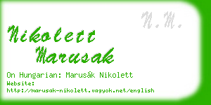 nikolett marusak business card